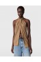 Stella McCartney Halterneck Panel Rhinestone-utsmykket Topp Gull | Dameskjorter Og Topper