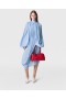  Stella McCartney høyhalset plissert midikjole Periwinkle | Damekjoler