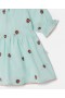  Stella McCartney Ladybird Kjole med korte kamskjellformede ermer, grønn | Barn Baby Jente