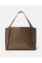  Stella McCartney Logo Stor Tote Bag Sjokoladebrun | Dame Skuldervesker