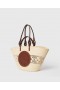  Stella McCartney Logo Raffia Heklet Stor Tote Bag Naturfarget | Dame Skuldervesker