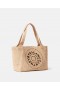  Stella McCartney Logo Raffia Medium Tote Bag Naturfarget | Damevesker med topphåndtak