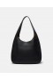  Stella McCartney Logo Slouchy Hobo Tote Bag Pitch Black | Dame Skuldervesker