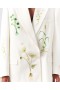  Stella McCartney Oversized Blomsterblazer med dobbeltspent kremfarget | Damefrakker og jakker