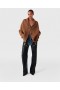  Stella McCartney Overdimensjonert Ribbet V-hals Cardigan Tobacco | Dame Strikkevarer