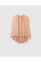 Stella McCartney Plissert topp med cape-ermer, nude | Dameskjorter og topper