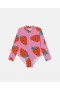  Stella McCartney Strawberry Print Langermet Badedrakt Rosa | Barnebadetøy