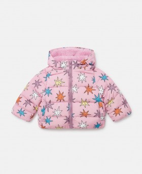  Stella McCartney Bright Stars Duffertkåpe Rosa Flerfarget | Barn Baby Jente