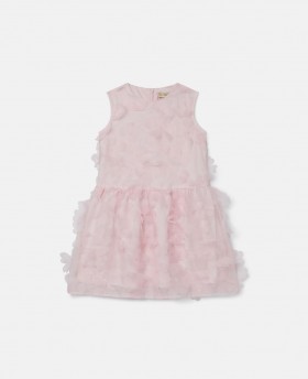  Stella McCartney Ermeløs Kjole med Blomsterapplikasjon Rosa | Barnekjoler og Jumpsuits