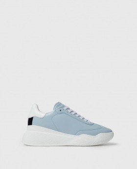  Stella McCartney Loop Lace-up Sneakers Dusty Blue | Dame Sneakers