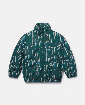  Stella McCartney Stella Print High-Neck Jakke Grønn Flerfarget | Yttertøy til Barn