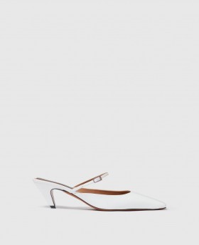  Stella McCartney Stella Spur Kitten Heels Hvite | Dame Høyhælte Sko