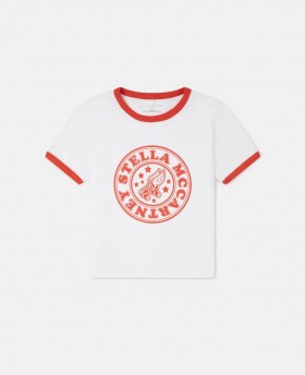 Stella McCartney Varsity Logo Graphic T-skjorte Hvit | Barne-T-skjorter og topper