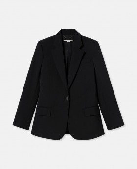  Stella McCartney Ullflanell Slim Fit Boyfriend Blazer Lilla | Damekåper og jakker