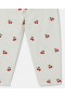  Jeansy Stella Mccartney Cherry Embroidered Cream | Spodnie i szorty dziecięce