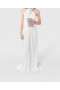  Sukienka maxi Stella Mccartney Crystal Halterneck Satin Pure White | Sukienki damskie