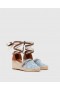 Stella Mccartney Gaia Bouclé Platform Espadrille Wedges Granatowy Denim | Espadryle damskie