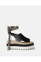  Espadryle damskie Stella Mccartney Gaia Peeptoe na platformie w kolorze czarnym |