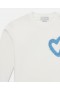 Bluza Stella Mccartney Graffiti Heart Graphic w kolorze kremowym | Koszulki i topy dziecięce