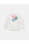 Bluza Stella Mccartney Graffiti Heart Graphic w kolorze kremowym | Koszulki i topy dziecięce