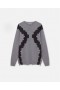  Sweter Stella Mccartney z koronką i długim rękawem w kolorze szarego melanżu | Swetry damskie