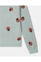  Stella Mccartney Ladybird Dzianinowy kardigan z okrągłym dekoltem w kolorze zielonym | Swetry i kardigany dziecięce