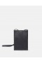 Etui na telefon Stella Mccartney Logo Grainy Alter Mat Crossbody w kolorze czarnym | Portfele damskie