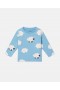  Koszulka z długim rękawem Stella Mccartney z motywem owiec, niebiesko-biała | Bluza i T-shirty dziecięce