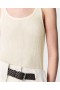  Stella Mccartney Sheer Ribbed Kelsun™ Tank Top w kolorze kremowym | Damskie dzianiny