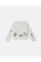 Stella Mccartney Woodland Friends – krótki sweter w kolorze białym | Swetry i kardigany dziecięce