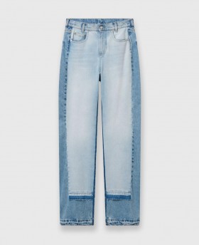  Jeansy Stella Mccartney Contrast Panel Straight-leg Blue | Jeansy damskie