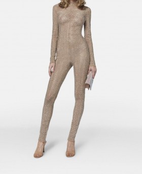 Body koronkowe Stella Mccartney Diamanté w kolorze nude | Kombinezony damskie