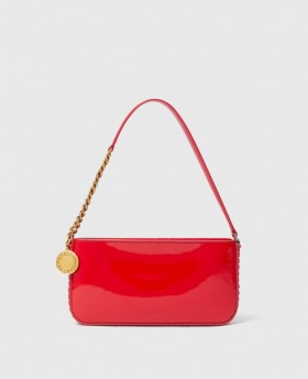  Stella Mccartney Falabella Pochette Shoulder Bag Lipstick Red | Damskie torebki na ramię