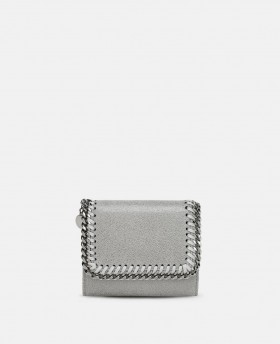  Portfel Stella Mccartney Falabella z małą klapką, szary | Portfele damskie
