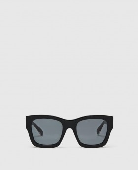  Okulary przeciwsłoneczne Stella Mccartney Logo Square Glossy Black | Okulary przeciwsłoneczne damskie