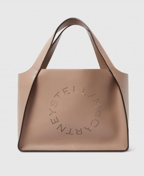  Torba typu tote z logo Stella Mccartney w kolorze mchu | Damskie torby typu tote