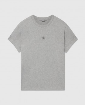 Koszulka Stella Mccartney Star Boxy w kolorze szarym melanż | Bluzy i T-shirty damskie