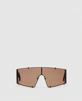  Okulary przeciwsłoneczne Stella Mccartney Translucent Rectangle, brązowe, monochromatyczne | Okulary przeciwsłoneczne damskie