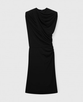 Sukienka midi Stella Mccartney z kopertowym dekoltem, czarna | Sukienki damskie