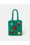  Geantă tote croșetată cu broderie Berry, Stella McCartney, verde | Încălțăminte și accesorii pentru copii