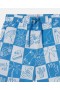 Pantaloni scurți de baie Stella McCartney Brand cu inscripționare în carouri, albaștri | Pantaloni și pantaloni scurți pentru copii