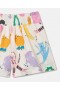  Pantaloni scurți cu imprimeu de pisici Stella McCartney, crem | Pantaloni și pantaloni scurți pentru copii