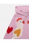  Hanorac Stella McCartney cu fermoar și grafică de pui, roz | Pulovere și cardigane pentru copii