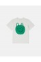  Tricou Stella McCartney cu guler rotund și grafică Frog, alb/verde | Tricouri și hanorace pentru copii