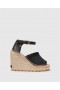  Espadrile Stella McCartney Gaia cu toc plat, negre, pentru femei