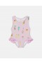  Costum de baie Stella McCartney cu imprimeu înghețată, roz | Costume de baie pentru copii