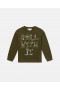  Tricou Stella McCartney cu mânecă lungă și imprimeu grafic, verde | Tricouri și hanorace pentru copii