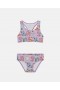  Costum de baie Stella McCartney cu imprimeu și litere, violet | Costume de baie pentru copii
