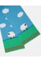  Eșarfă Stella McCartney cu broderie Sheep, albastră | Încălțăminte și accesorii pentru copii