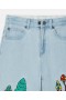  Pantaloni scurți din denim Stella McCartney Woodland Friends albaștri | Pantaloni și pantaloni scurți pentru copii